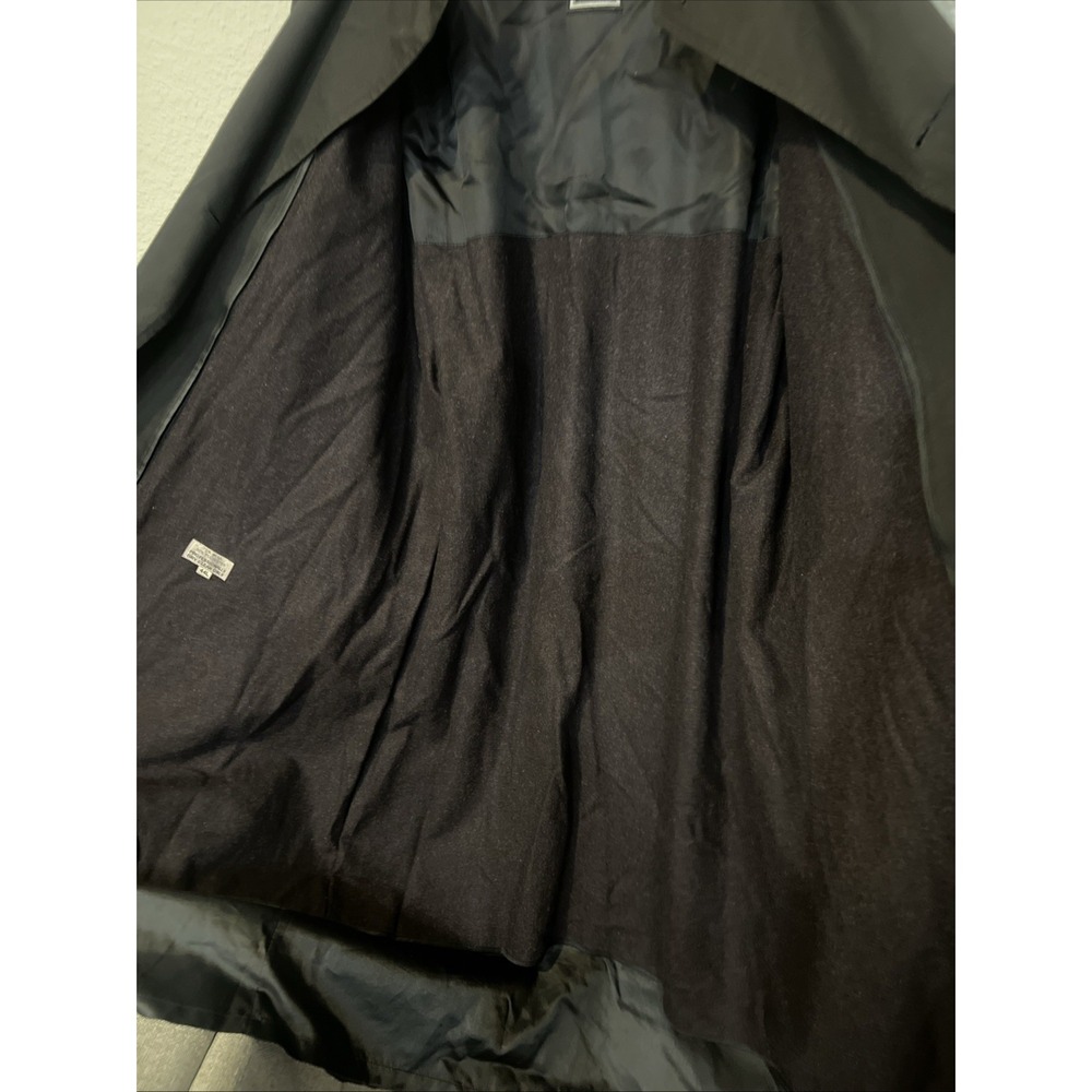 Christian Dior 44 LONG BLACK Monsieur Trench Coat Classic with Zip-in Wool Liner - Picture 9 of 12